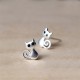 925 Sterling Silver Cute Cat Kitten Blessing Stud Earrings 925 Sterling Silver Cute Cat Kitten Blessing Stud Earrings
