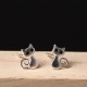 925 Sterling Silver Cute Cat Kitten Blessing Stud Earrings 925 Sterling Silver Cute Cat Kitten Blessing Stud Earrings