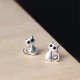 925 Sterling Silver Cute Cat Kitten Blessing Stud Earrings 925 Sterling Silver Cute Cat Kitten Blessing Stud Earrings