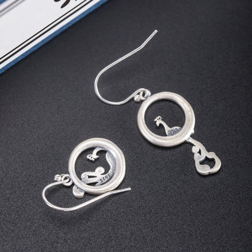 925 Sterling Silver Peacock Fortune Earrings 925 Sterling Silver Peacock Fortune Earrings
