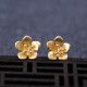 925 Sterling Silver Golden Peach Blossom Balance Earrings 925 Sterling Silver Golden Peach Blossom Balance Earrings