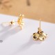 925 Sterling Silver Golden Peach Blossom Balance Earrings 925 Sterling Silver Golden Peach Blossom Balance Earrings