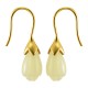 925 Sterling Silver Hetian Jade Magnolia Abundance Earrings 925 Sterling Silver Hetian Jade Magnolia Abundance Earrings