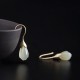 925 Sterling Silver Hetian Jade Magnolia Abundance Earrings 925 Sterling Silver Hetian Jade Magnolia Abundance Earrings