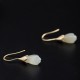925 Sterling Silver Hetian Jade Magnolia Abundance Earrings 925 Sterling Silver Hetian Jade Magnolia Abundance Earrings