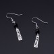 925 Sterling Silver Black Onyx Vine Protection Drop Earrings 925 Sterling Silver Black Onyx Vine Protection Drop Earrings