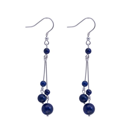 925 Sterling Silver Lazurite Serenity Drop Earrings 925 Sterling Silver Lazurite Serenity Drop Earrings
