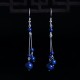 925 Sterling Silver Lazurite Serenity Drop Earrings 925 Sterling Silver Lazurite Serenity Drop Earrings