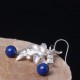 925 Sterling Silver Lazurite Ethnic Flower Earrings 925 Sterling Silver Lazurite Ethnic Flower Earrings