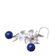 925 Sterling Silver Lazurite Ethnic Flower Earrings 925 Sterling Silver Lazurite Ethnic Flower Earrings