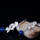 925 Sterling Silver Lazurite Ethnic Flower Earrings 925 Sterling Silver Lazurite Ethnic Flower Earrings