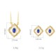 925 Sterling Silver Tridacna Stone Lazurite Blessing Jewelry Set 925 Sterling Silver Tridacna Stone Lazurite Blessing Jewelry Set
