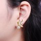 925 Sterling Silver Gold-Plated Natural Pearl Butterfly Wisdom Stud Earrings 925 Sterling Silver Gold-Plated Natural Pearl Butterfly Wisdom Stud Earrings