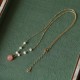 Gold-plated Copper Agate Pearl Positive Jewelry Set Gold-plated Copper Agate Pearl Positive Jewelry Set