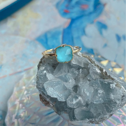 925 Silver Gold-Plated Turquoise Protection Set 925 Silver Gold-Plated Turquoise Protection Set