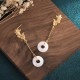 FengShui Koi White Jade Fortune Earrings FengShui Koi White Jade Fortune Earrings