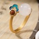 925 Sterling Silver Plated Gold Hetian Jade Auspicious Clouds Jewelry Set 925 Sterling Silver Plated Gold Hetian Jade Auspicious Clouds Jewelry Set