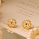 Enamel Flower Luck Earrings