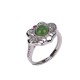 925 Silver Hetian Cyan Jade Hollow Luck Ring Earrings Set 925 Silver Hetian Cyan Jade Hollow Luck Ring Earrings Set