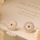 Enamel Flower Luck Earrings