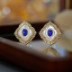 925 Sterling Silver Tridacna Stone Lazurite Blessing Jewelry Set 925 Sterling Silver Tridacna Stone Lazurite Blessing Jewelry Set