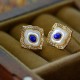 925 Sterling Silver Tridacna Stone Lazurite Blessing Jewelry Set 925 Sterling Silver Tridacna Stone Lazurite Blessing Jewelry Set