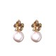925 Sterling Silver Baroque Pearl Flower Healing Drop Earrings 925 Sterling Silver Baroque Pearl Flower Healing Drop Earrings