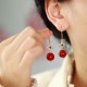925 Sterling Silver Red Agate Flower Confidence Earrings 925 Sterling Silver Red Agate Flower Confidence Earrings