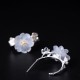 925 Sterling Silver Plum Blossom Floral Blessing Earrings 925 Sterling Silver Plum Blossom Floral Blessing Earrings