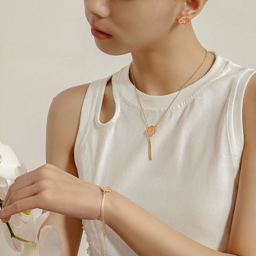 18K Gold-Plated Copper Two Birds Zircon Healing Jewelry Set 18K Gold-Plated Copper Two Birds Zircon Healing Jewelry Set