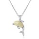 925 Sterling Silver Cute Dolphin Hetian Jade Luck Jewelry Set 925 Sterling Silver Cute Dolphin Hetian Jade Luck Jewelry Set