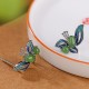 925 Sterling Silver Plated Gold Cyan Jade Butterfly Healing Earrings 925 Sterling Silver Plated Gold Cyan Jade Butterfly Healing Earrings