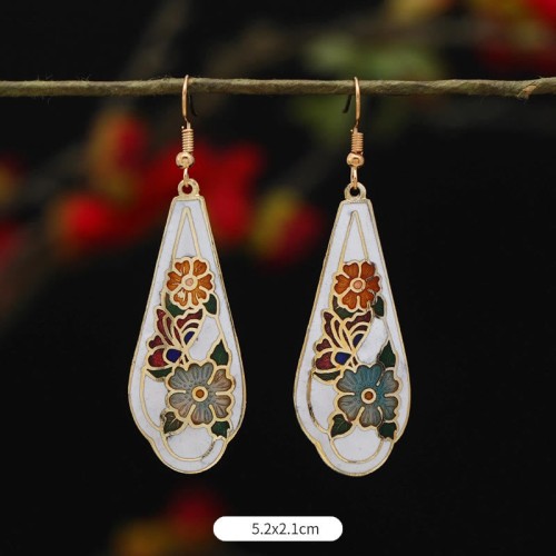 Lotus Butterfly Flower Alloy Copper Enlightenment Earrings Lotus Butterfly Flower Alloy Copper Enlightenment Earrings