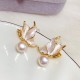 925 Sterling Silver Gold-Plated Natural Pearl Butterfly Wisdom Stud Earrings 925 Sterling Silver Gold-Plated Natural Pearl Butterfly Wisdom Stud Earrings