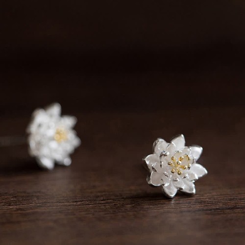 925 Silver Lotus Flower Balance Earrings 925 Silver Lotus Flower Balance Earrings