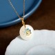 925 Sterling Silver Hetian White Jade Peacock Blessing Jewelry Set 925 Sterling Silver Hetian White Jade Peacock Blessing Jewelry Set