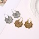 Tibetan Lotus Engraving Copper Blessing Earrings