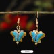 Lotus Butterfly Flower Alloy Copper Enlightenment Earrings Lotus Butterfly Flower Alloy Copper Enlightenment Earrings