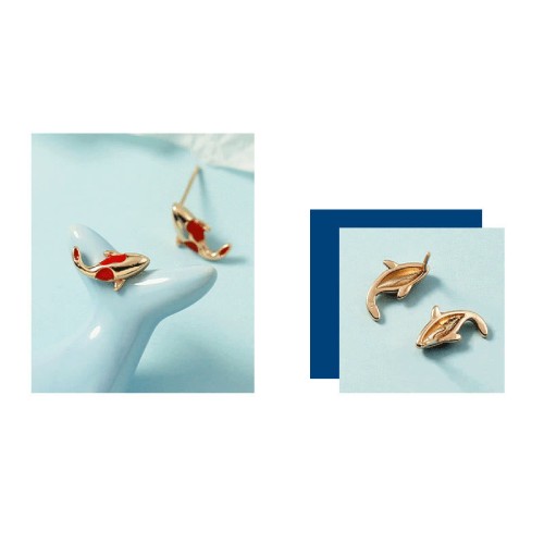 Copper Koi Fish Wealth Necklace, Bracelet, Earrings Set Copper Koi Fish Wealth Necklace, Bracelet, Earrings Set