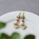 Lucky Four-Leaf Clover Jade Copper Earrings Lucky Four-Leaf Clover Jade Copper Earrings
