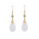 FengShui White Jade Luck Drop Earrings FengShui White Jade Luck Drop Earrings