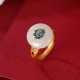 925 Sterling Silver Hetian Jade Lotus Luck Jewelry Set 925 Sterling Silver Hetian Jade Lotus Luck Jewelry Set