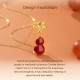 925 Sterling Silver Red Agate Gourd Confidence Jewelry Set 925 Sterling Silver Red Agate Gourd Confidence Jewelry Set