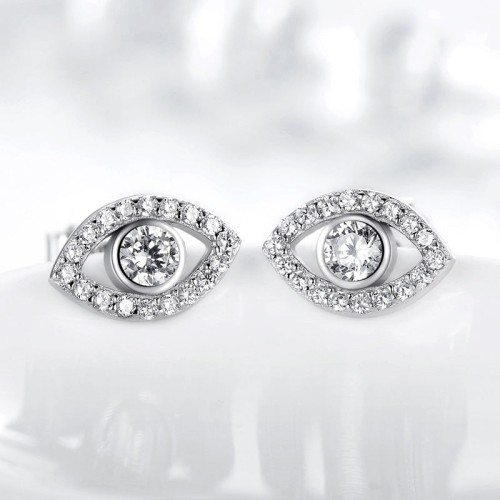925 Sterling Silver Evil Eye Protection Stud Earrings 925 Sterling Silver Evil Eye Protection Stud Earrings
