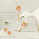 18K Gold-Plated Copper Two Birds Zircon Healing Jewelry Set 18K Gold-Plated Copper Two Birds Zircon Healing Jewelry Set