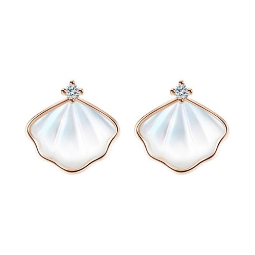 925 Sterling Silver Tridacna Stone Shell Blessing Jewelry Set