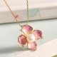 925 Sterling Silver Pearl Red Flower Wisdom Jewelry Set 925 Sterling Silver Pearl Red Flower Wisdom Jewelry Set