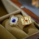 925 Sterling Silver Tridacna Stone Lazurite Blessing Jewelry Set 925 Sterling Silver Tridacna Stone Lazurite Blessing Jewelry Set