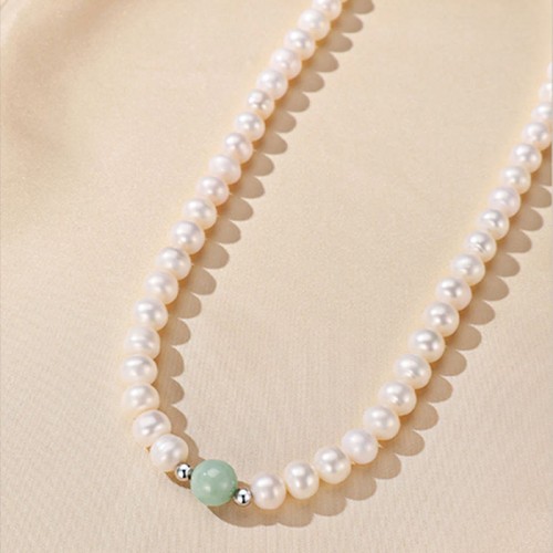 925 Sterling Silver Natural Pearl Jade Healing Jewelry Set 925 Sterling Silver Natural Pearl Jade Healing Jewelry Set