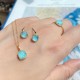 925 Silver Gold-Plated Turquoise Protection Set 925 Silver Gold-Plated Turquoise Protection Set